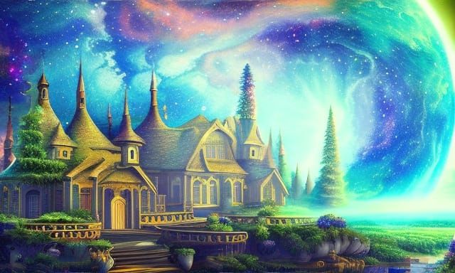 Entangled Magnificent Landscape in Detailed Matte Painting