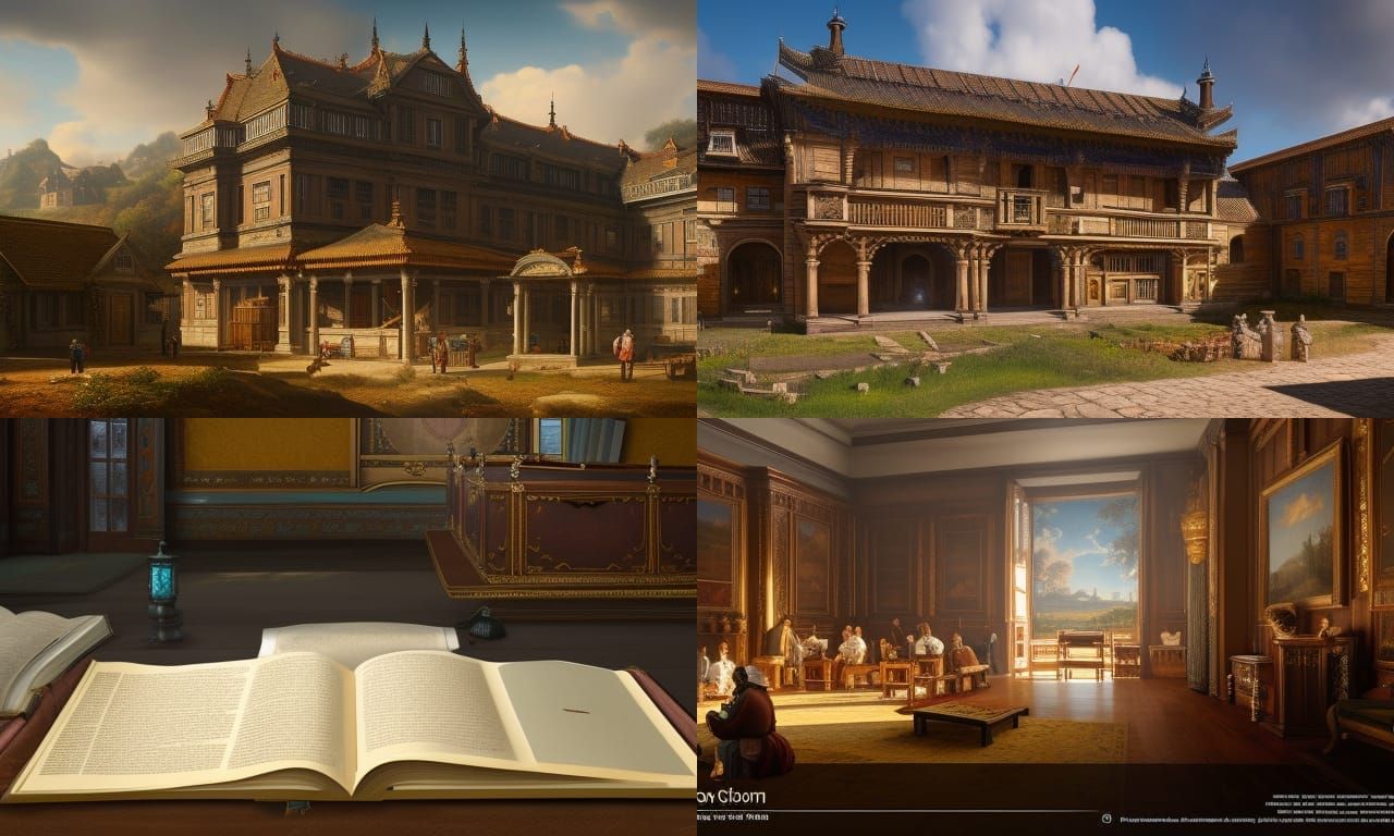 17th Century Classroom Learning to Read: Historical Painting