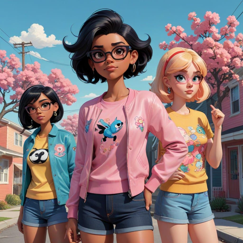 Mature Powerpuff Girls and Rowdyruff Boys: A Whimsical Famil...