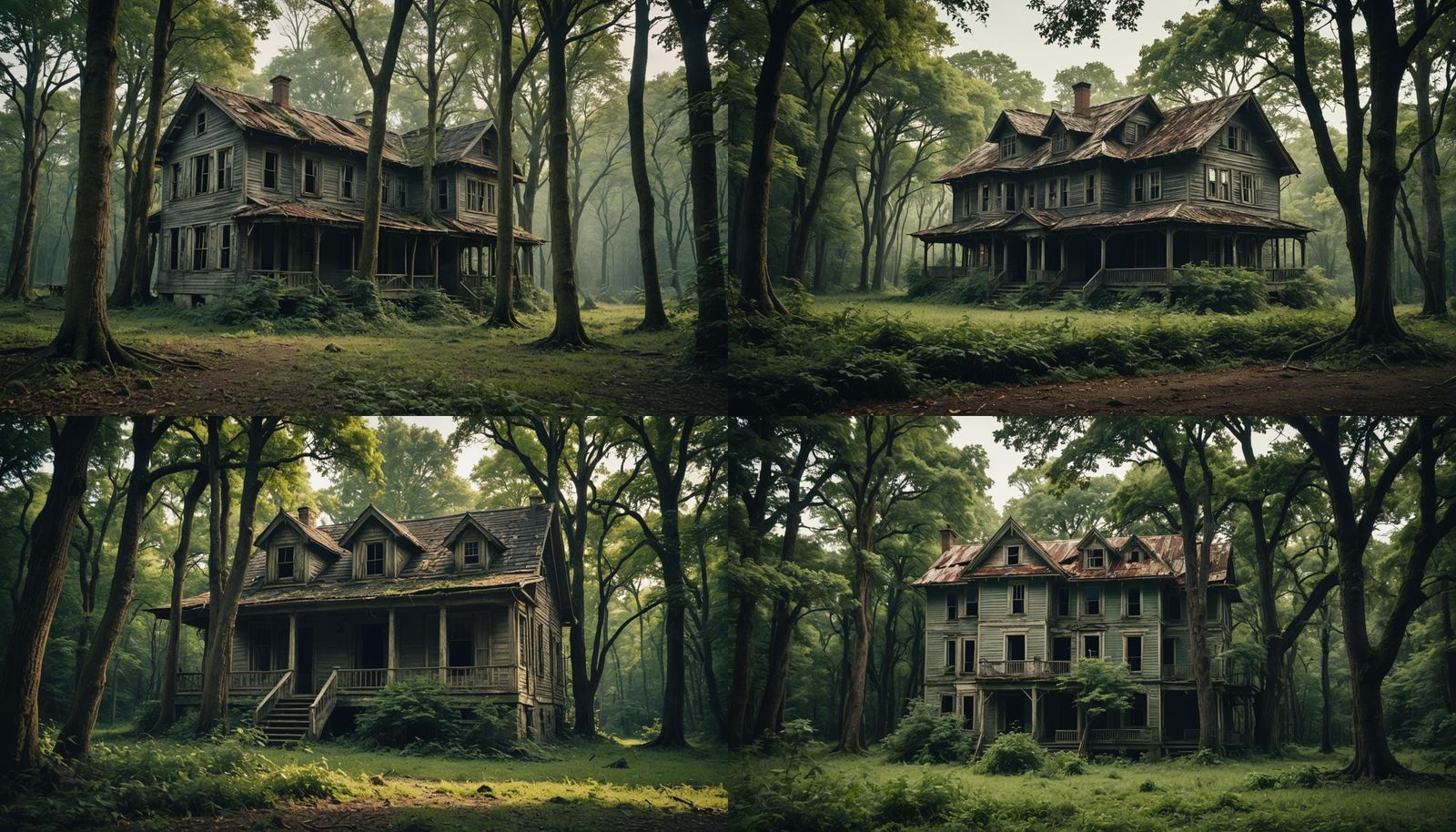Eerie Old House in Atmospheric Cinematic Style