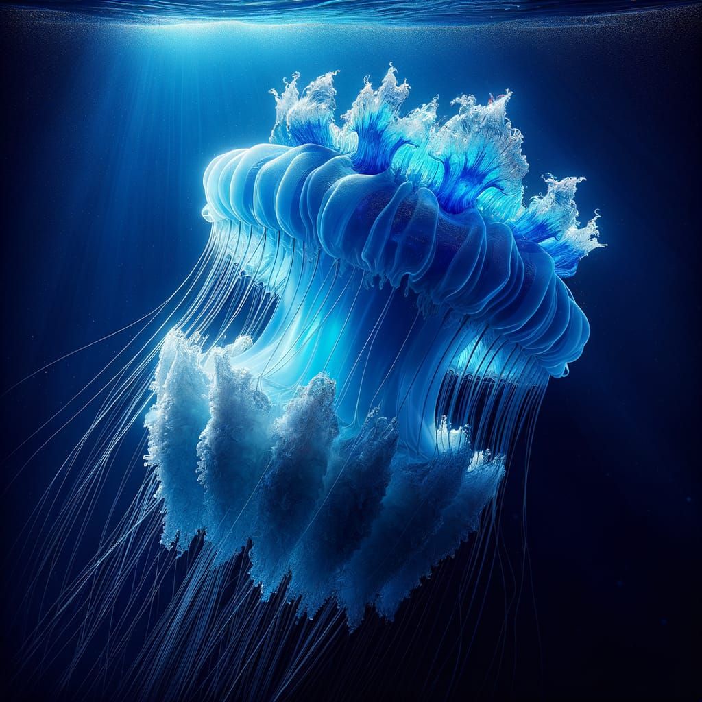 A Blue Crowned Jellyfish.