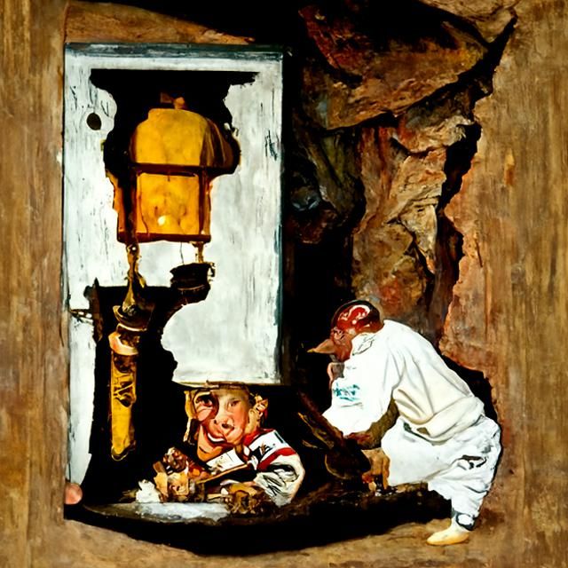 Through the Trap Door Berk: Oil Painting