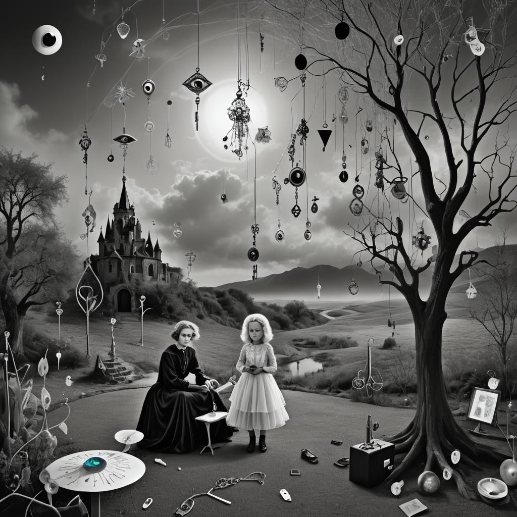 Fairy Godmother in Dreamlike Surrealist Scene