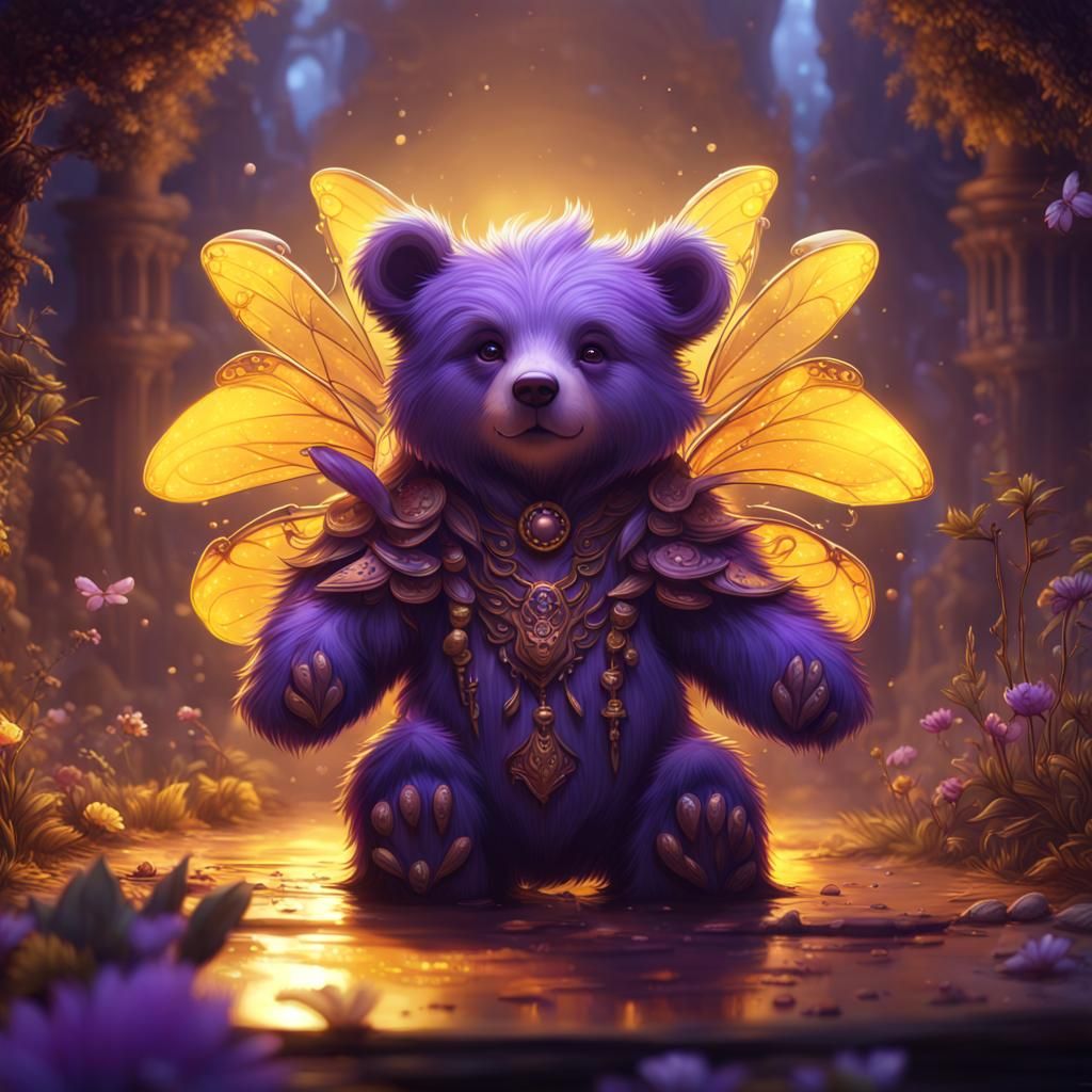 Fairy Bears in Dark Fantasy Style
