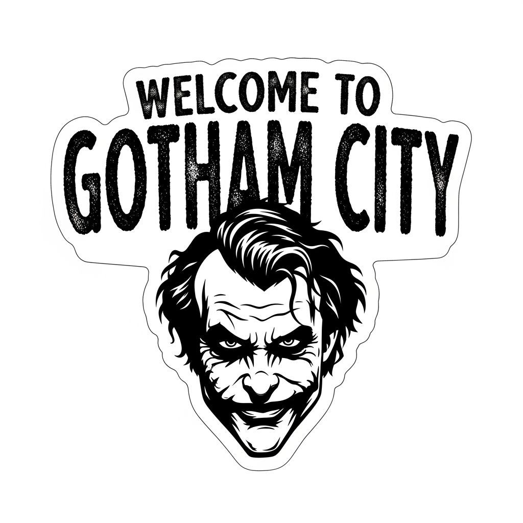 Gotham City Joker Sticker Design