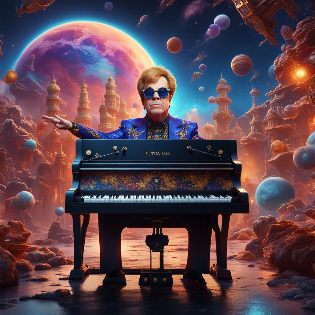 Elton John as Rocket Man: Fantasy Concept Art