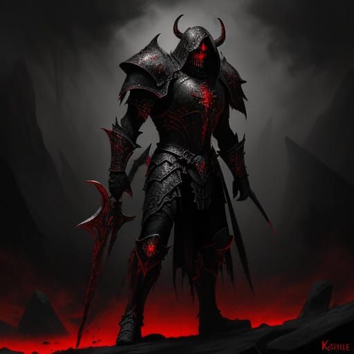 Blood Sacrifice in Dark Gothic Temple, Grim Fantasy Art