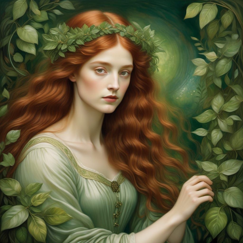 Mystical Goddess Portrait in Ethereal Light