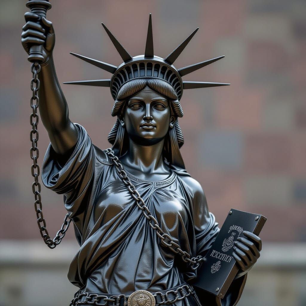 Statue of Liberty as a Biker: 8K Rendering