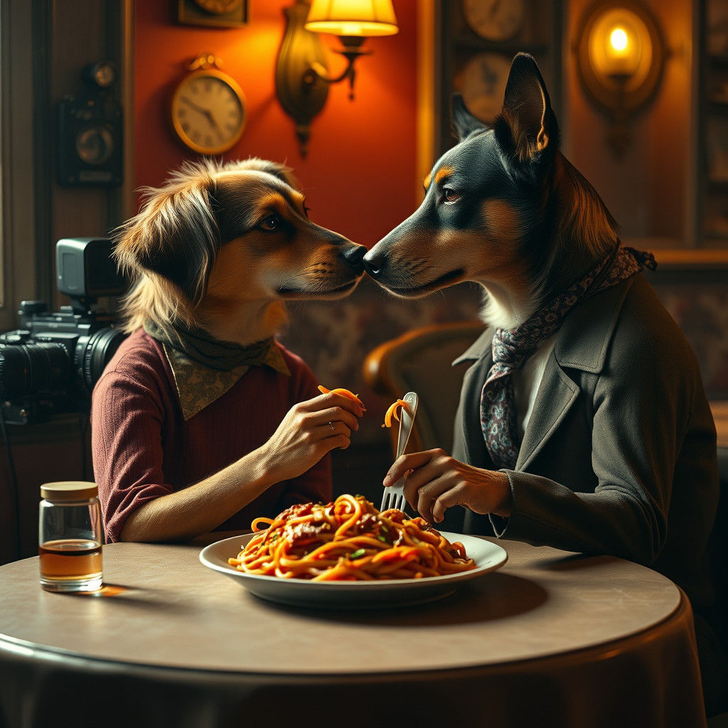 Romantic Dogs Share Spaghetti: Italian Film Scene