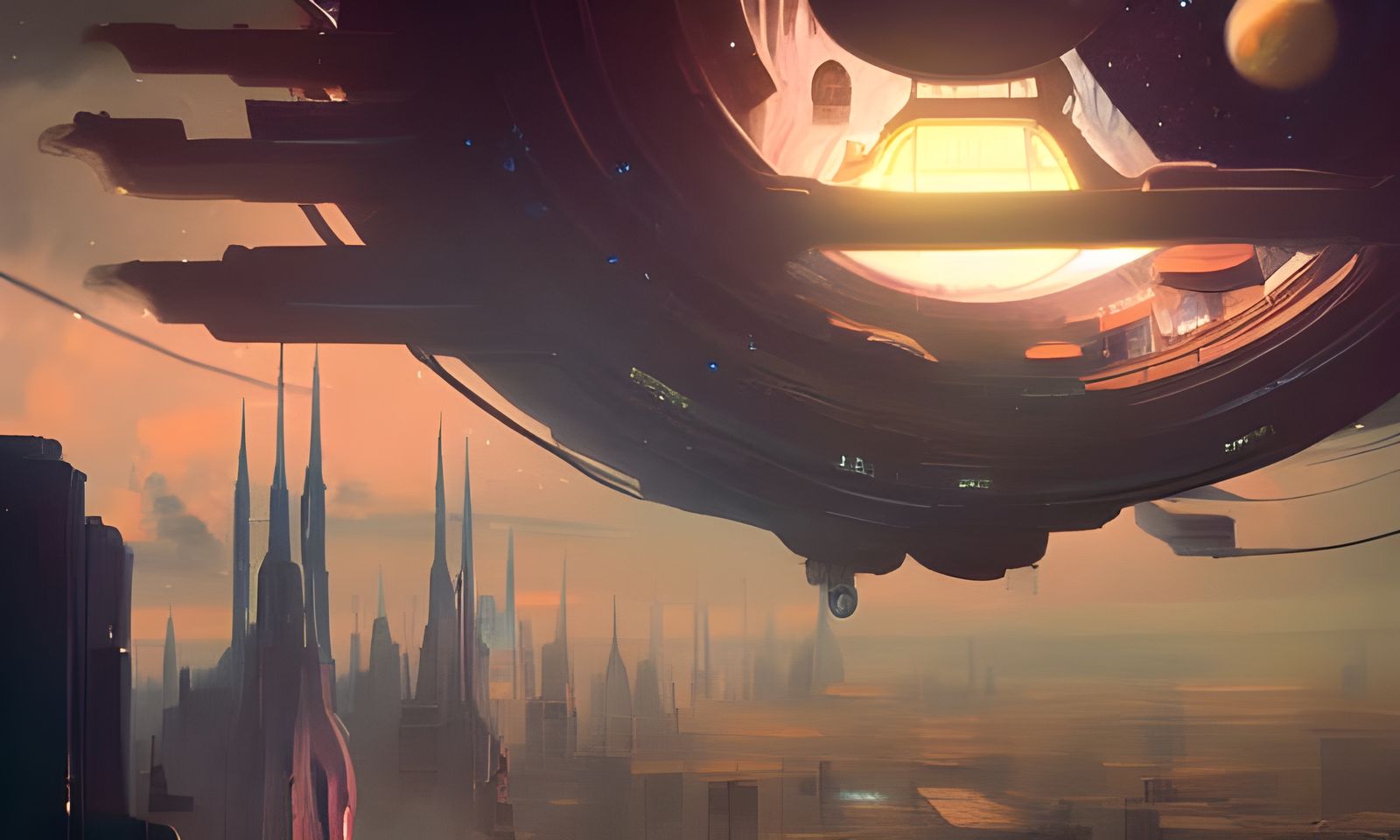 Cosmic City in Outer Space: Studio Ghibli Style