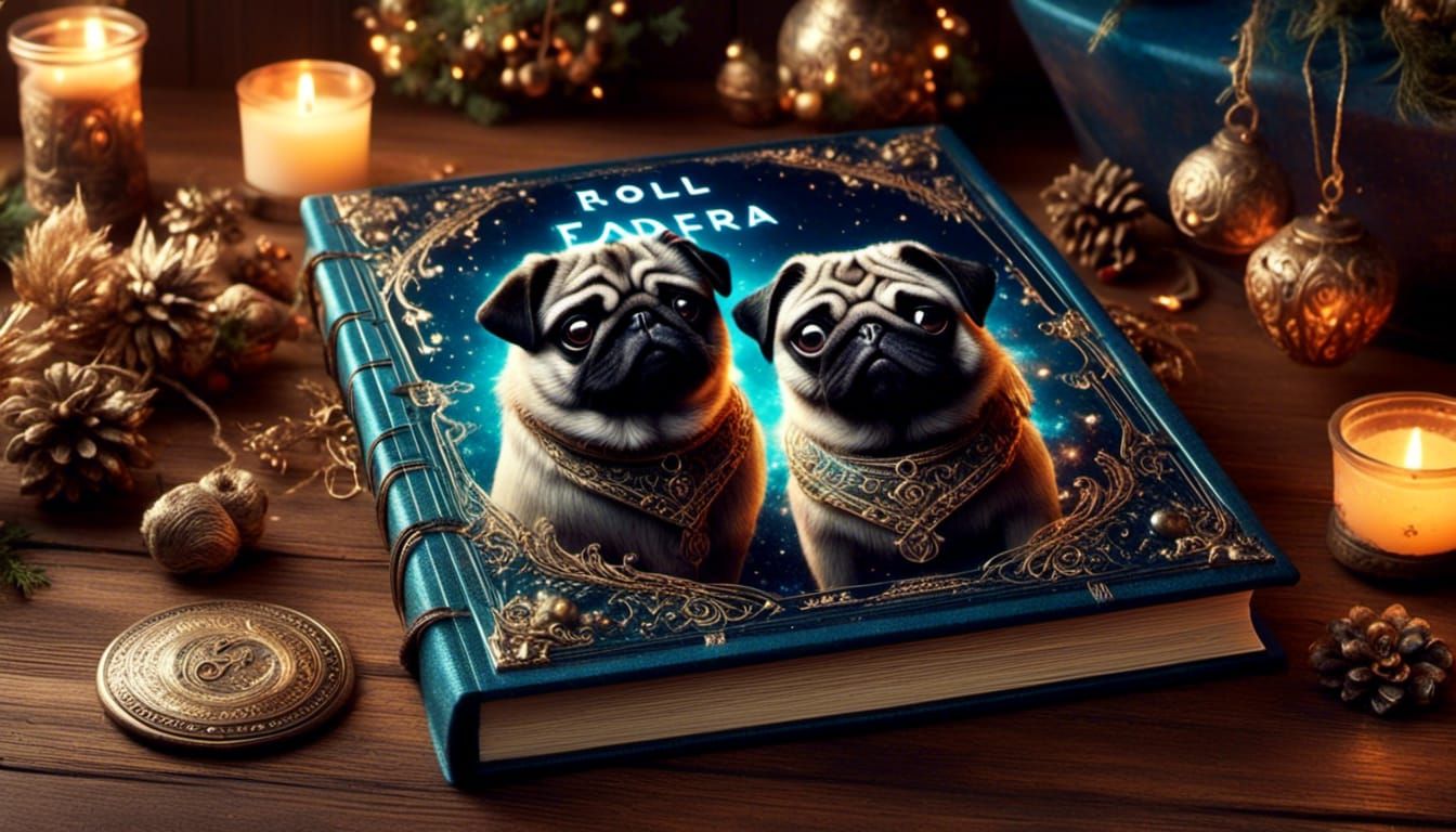 Book Cover with Two Pugs