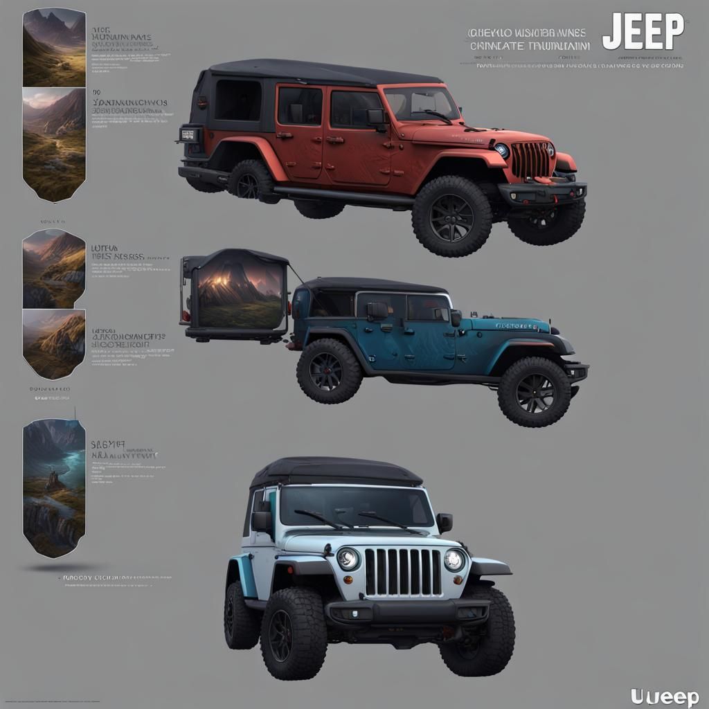Detailed Matte Painting of a Jeep