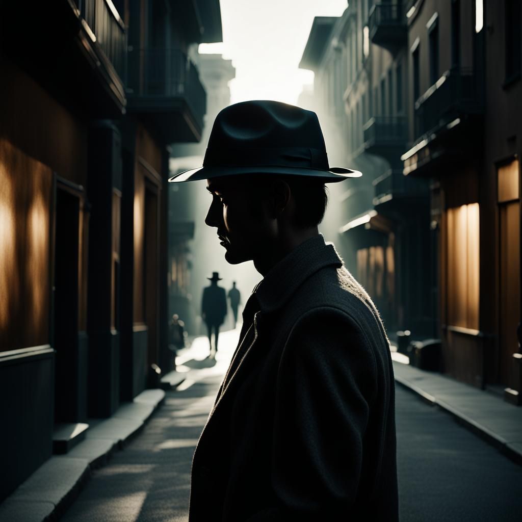 Dark Cinematic Portrait of a Person in Disguise