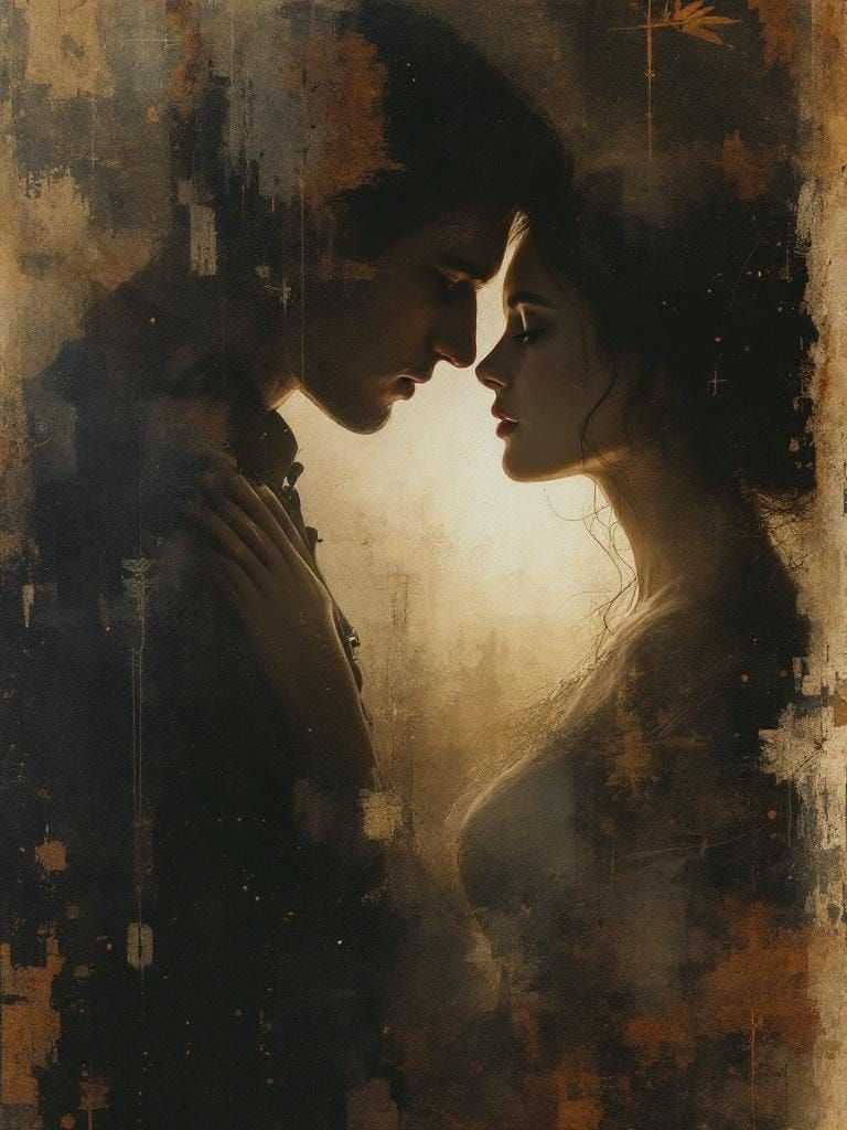 Contemplative WWII Romance in McKean and Caravaggio Style