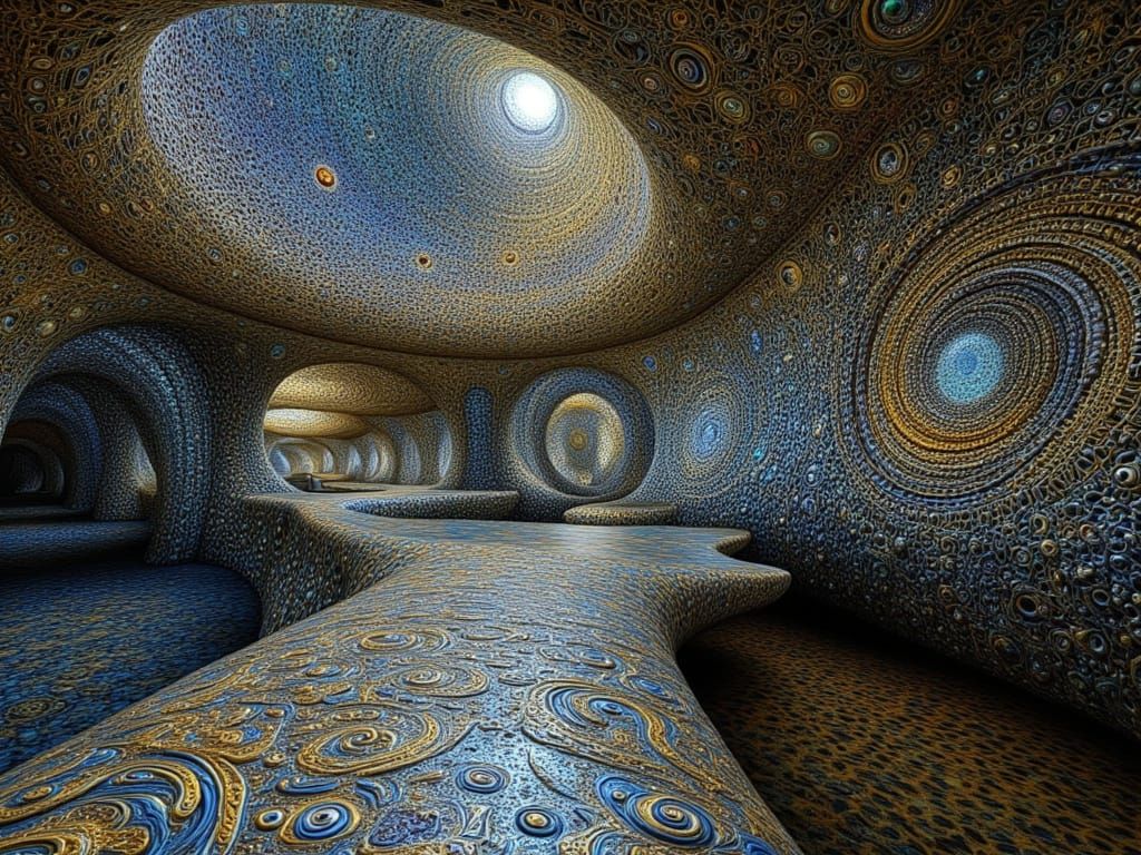 Futuristic Cymatic Architecture in Surreal Style