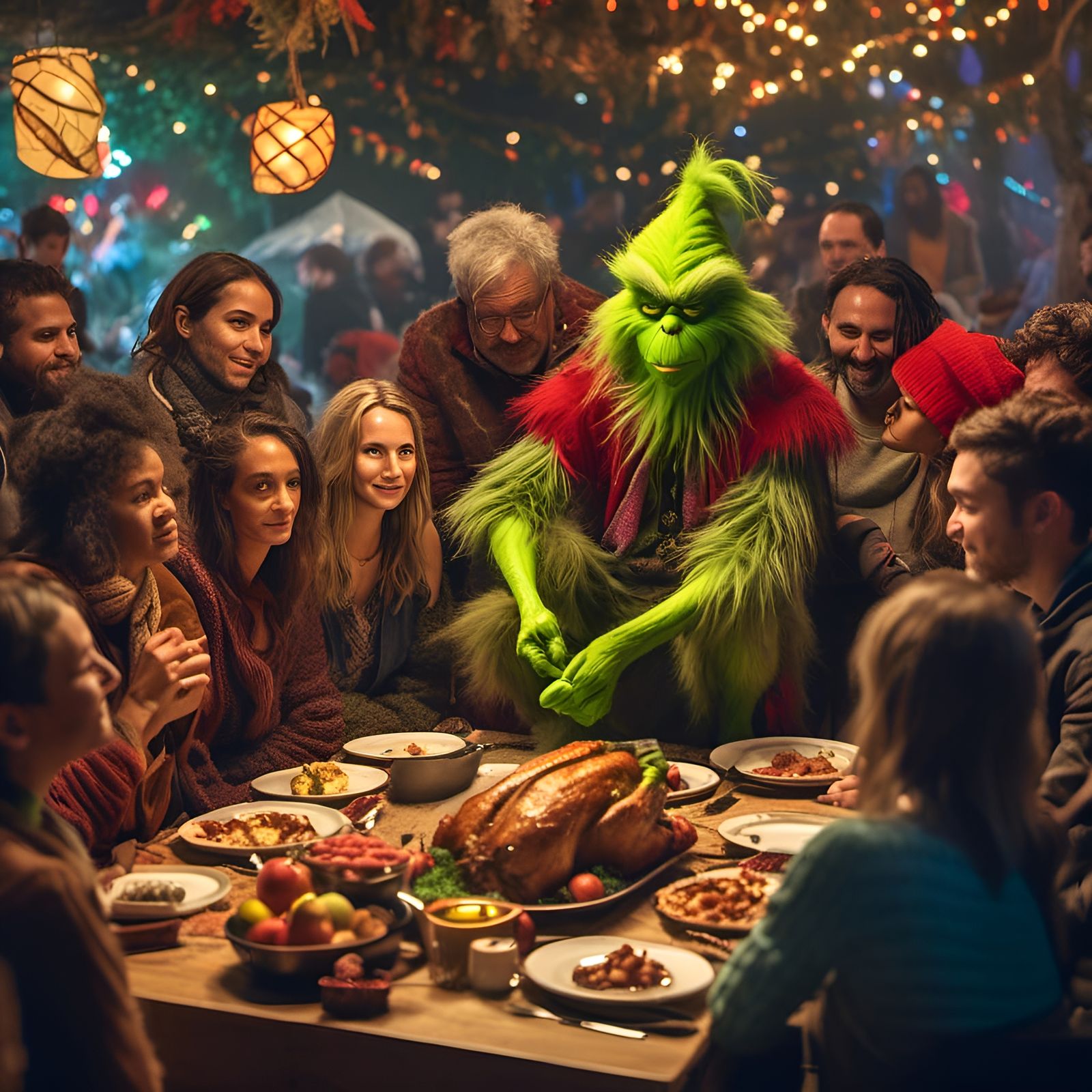 The Grinch at Thanksgiving Feast