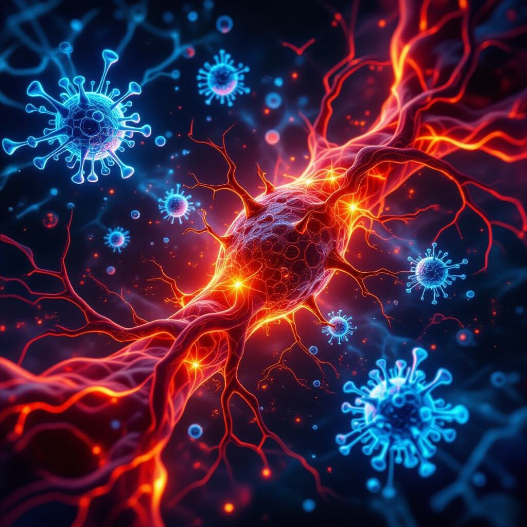 Fiery Blood Vessels: A Surreal Vasculitis Vision