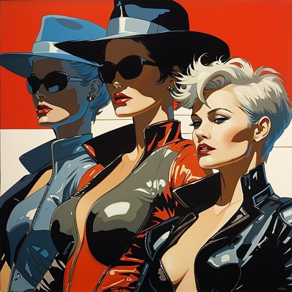 Punk Cyborgs: Cyberpunk Oil Painting