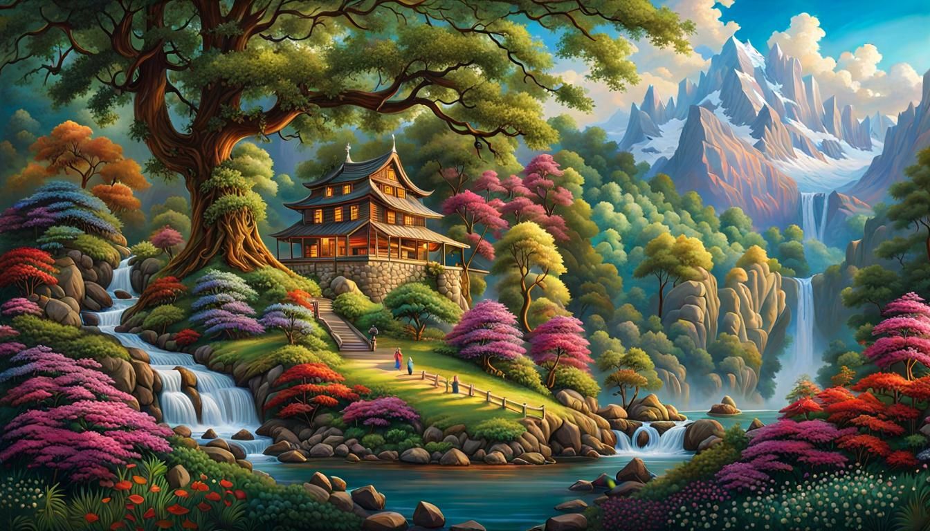 Mother of Love Landscape with Solar Winds