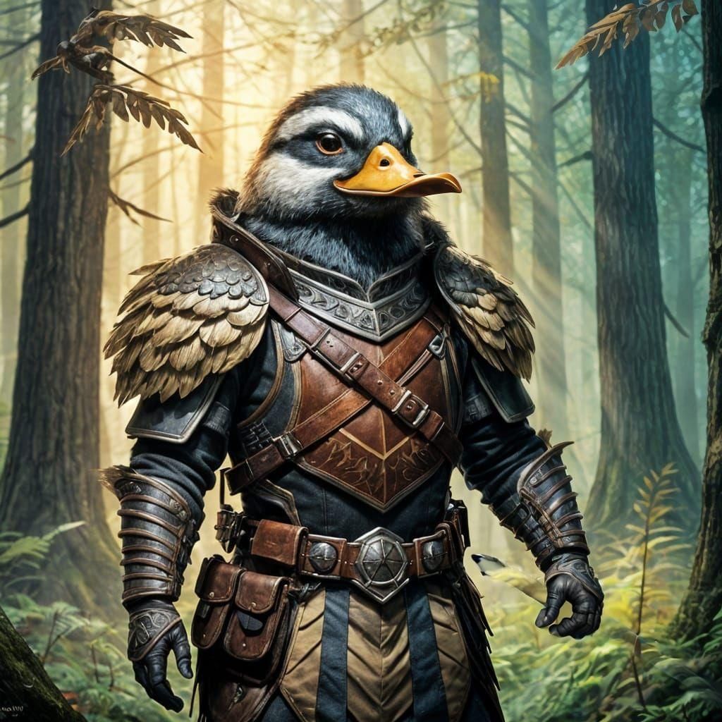 Anthropomorphic Feathered Creature: Poison Expert in 8k