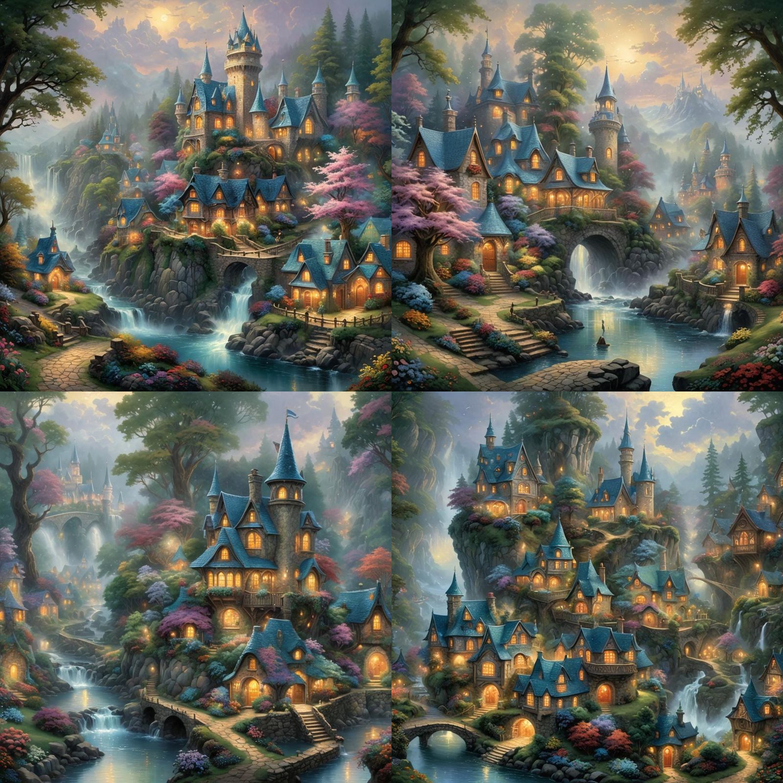 Ethereal Fairytale Landscape in Hyperdetailed Style