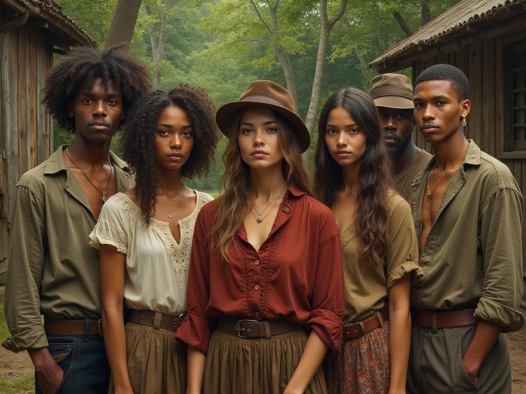 Appalachian Community Portrait in Baroque Style