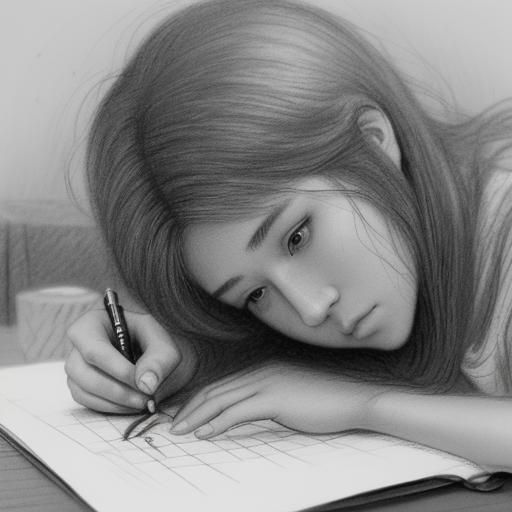 Hyper-Realistic Charcoal Drawing of Teenager Sketching
