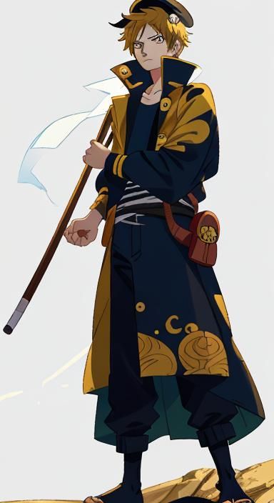 Trafalgar Law Anime Illustration in Oda Style