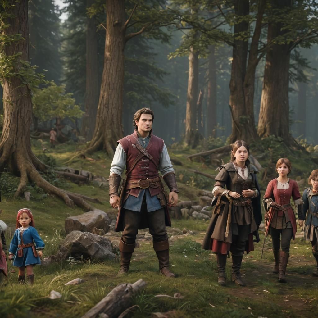 Fable Characters in Detailed Matte Painting