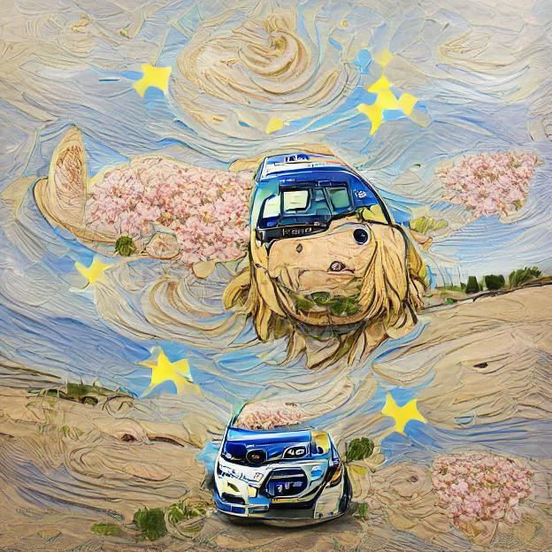 Starry Night Inspired by Van Gogh Style