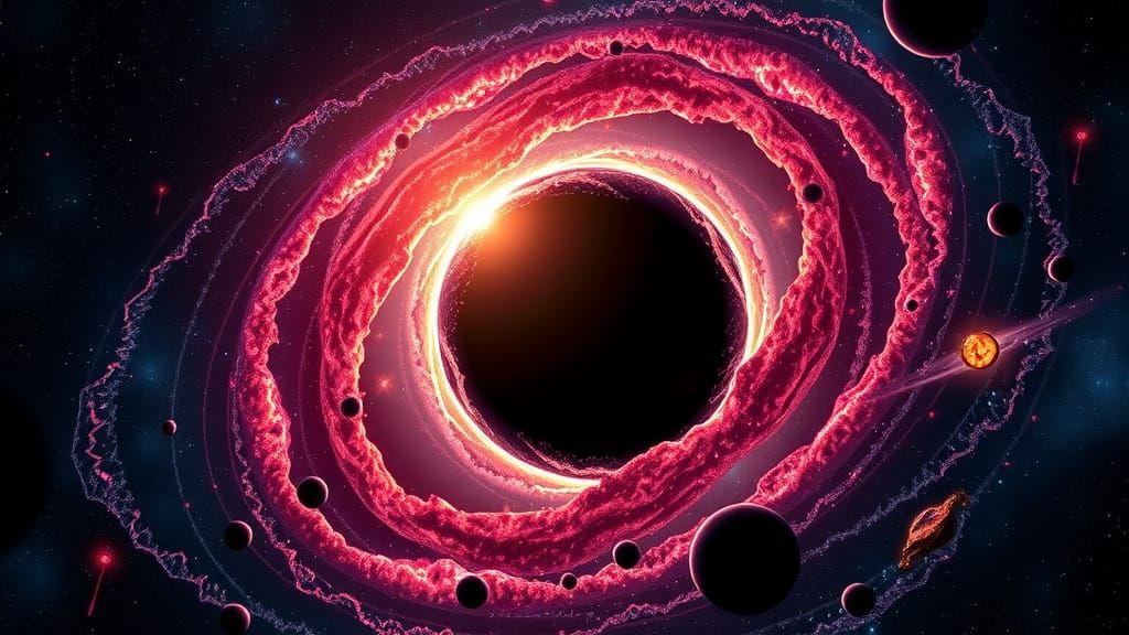 Auroral Cosmic Vortex in Cyberpunk Neon