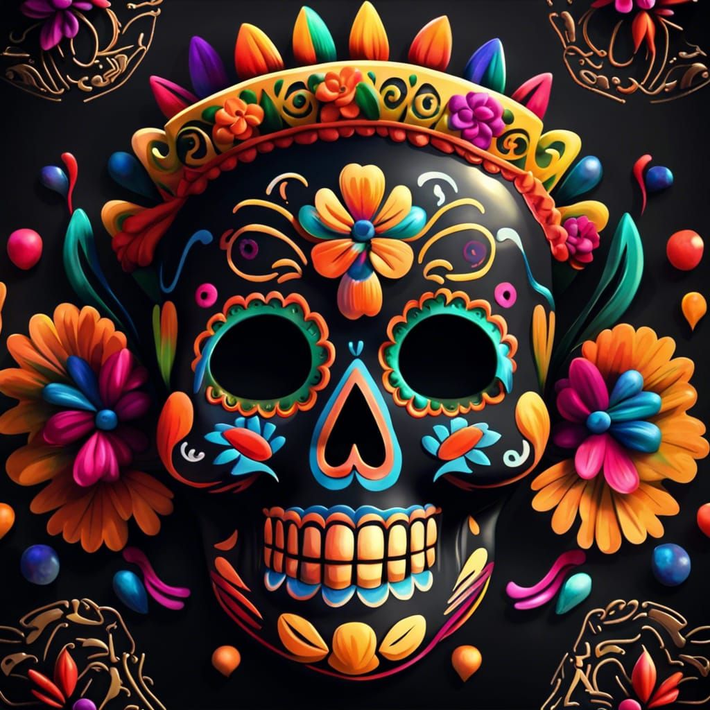 Day of the Dead Festival Logo in 4K