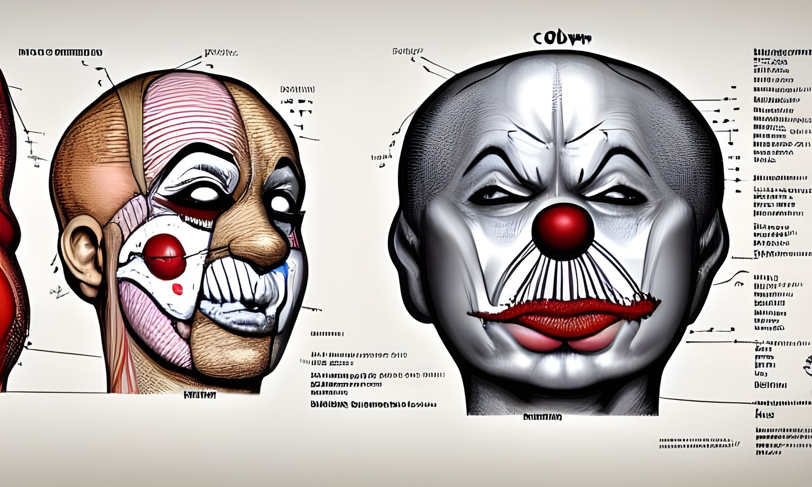 Anatomical Diagram: Clown vs. Person in Clown Costume