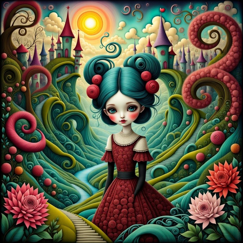 Gay Dreamer in Vibrant Melting Colors, Surreal Art