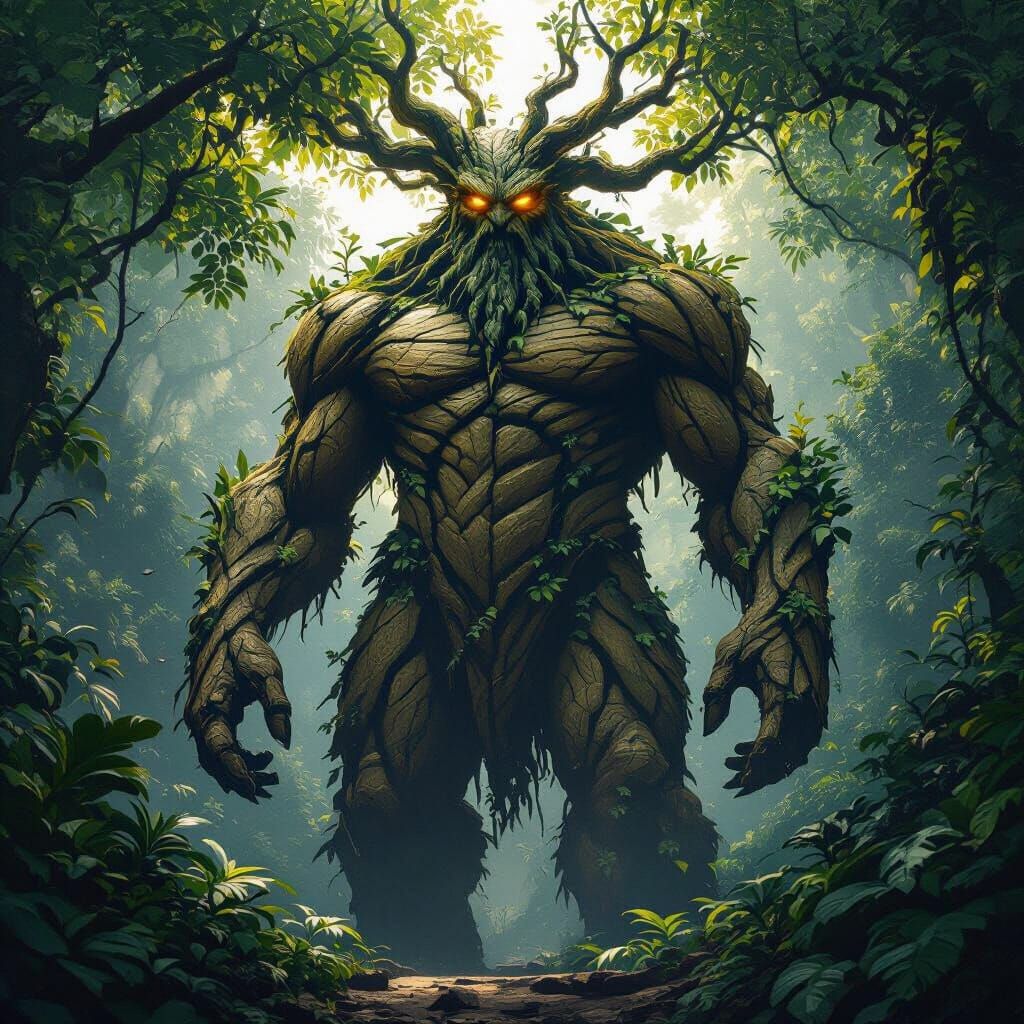 Forest Giant in Dark Fantasy Style