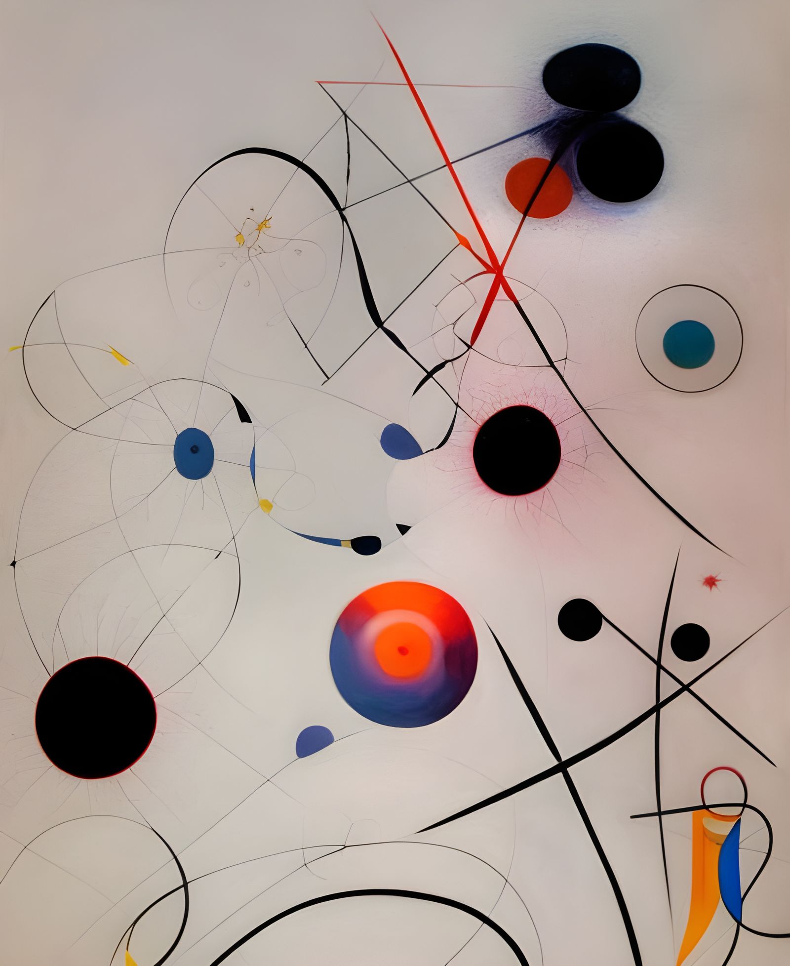 Abstract Art Inspired by Hilma af Klint and Miro