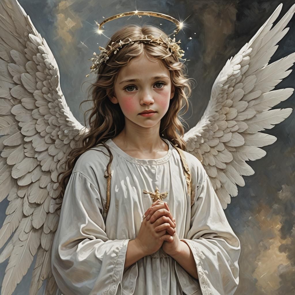 Angelic Flight: A Fantastical Matte Painting in Deep Color