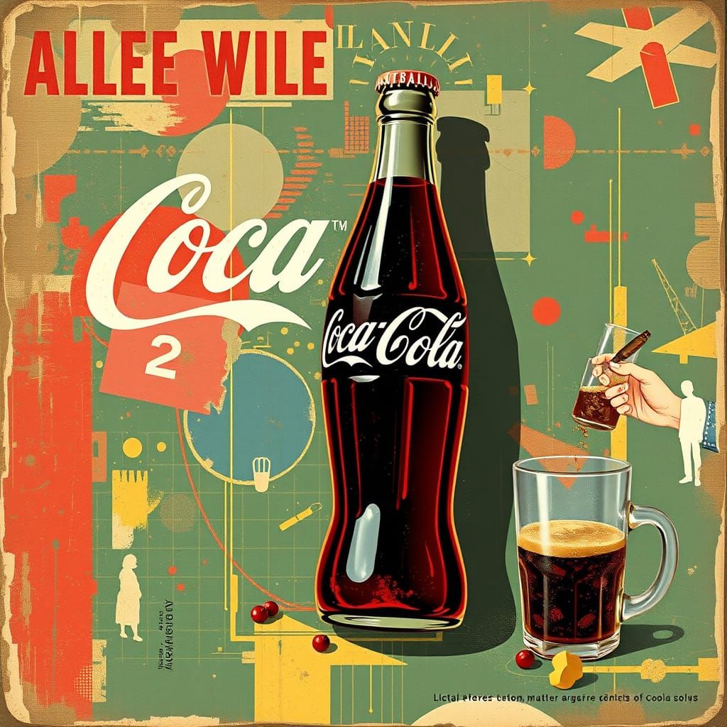 Nostalgic Coca Cola Advertisement in Vintage Style