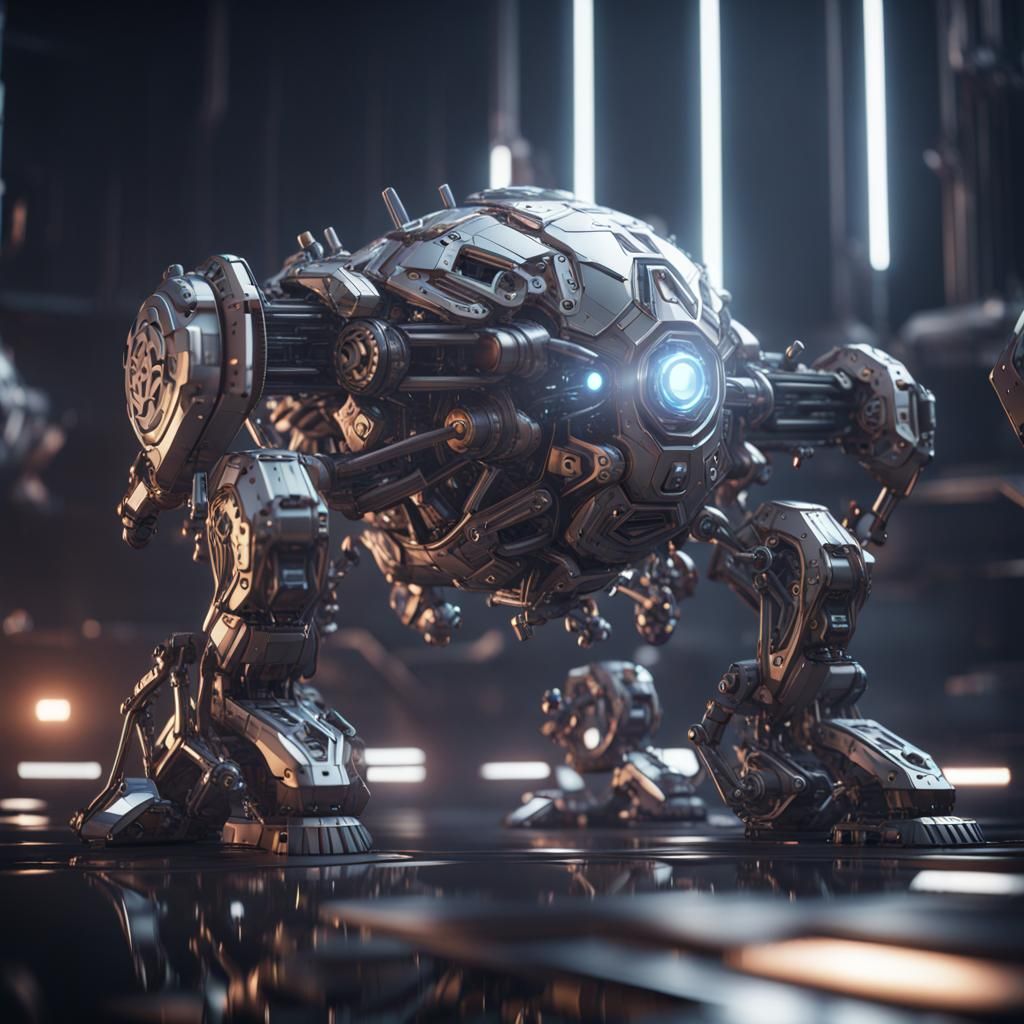 Futuristic Sci-Fi Litwick with Intricate Mech Details