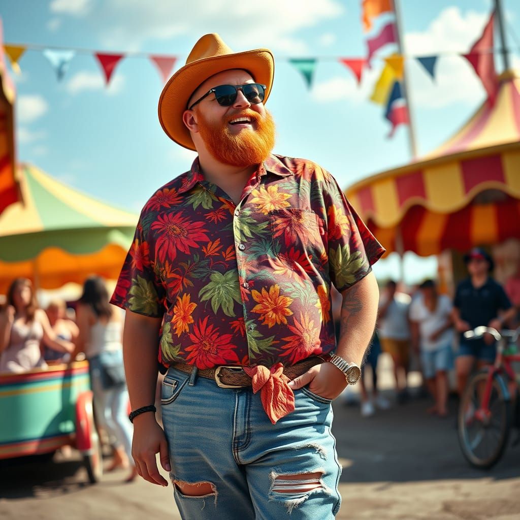 Charlie Grindley at a Carnival, Pop Surrealism