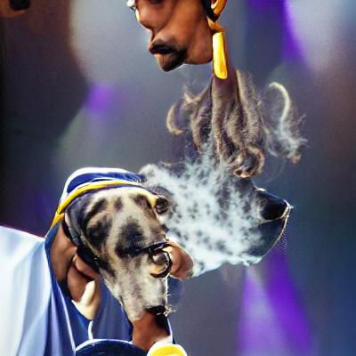 Stylized Portrait of Snoop Dogg as Digital Art