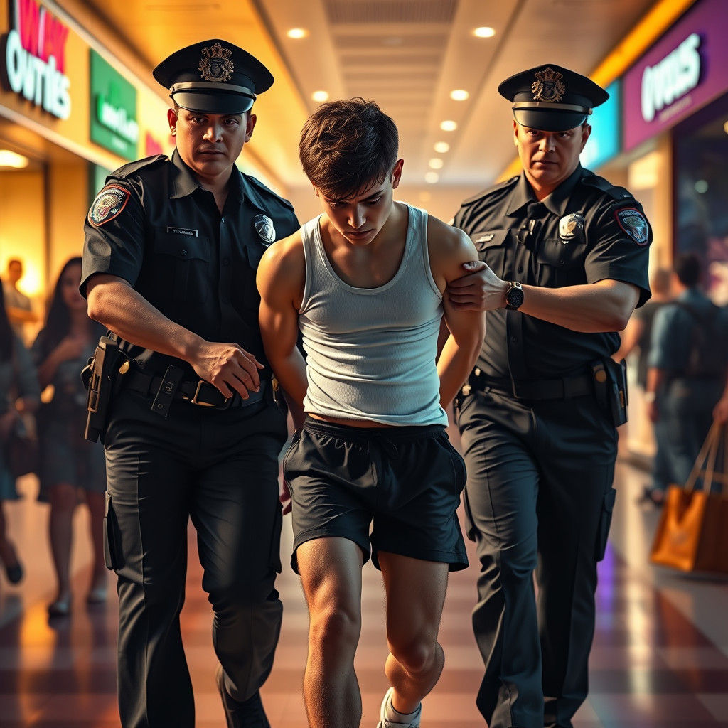 Arrest in Shopping Center: Fantasy Concept Art
