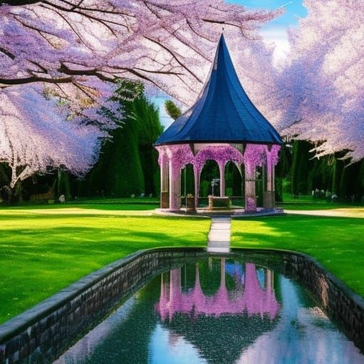 Ethereal gothic crystal witch house with beautiful garden& B...