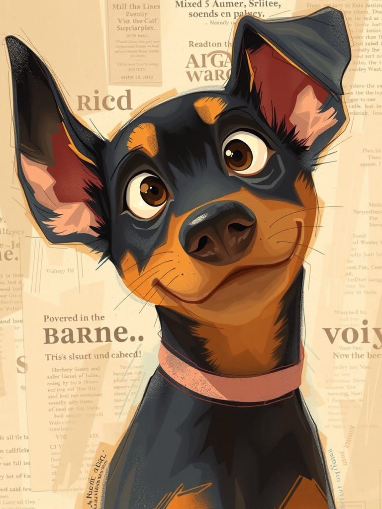 Mischief Mutt in Vintage Comic Style