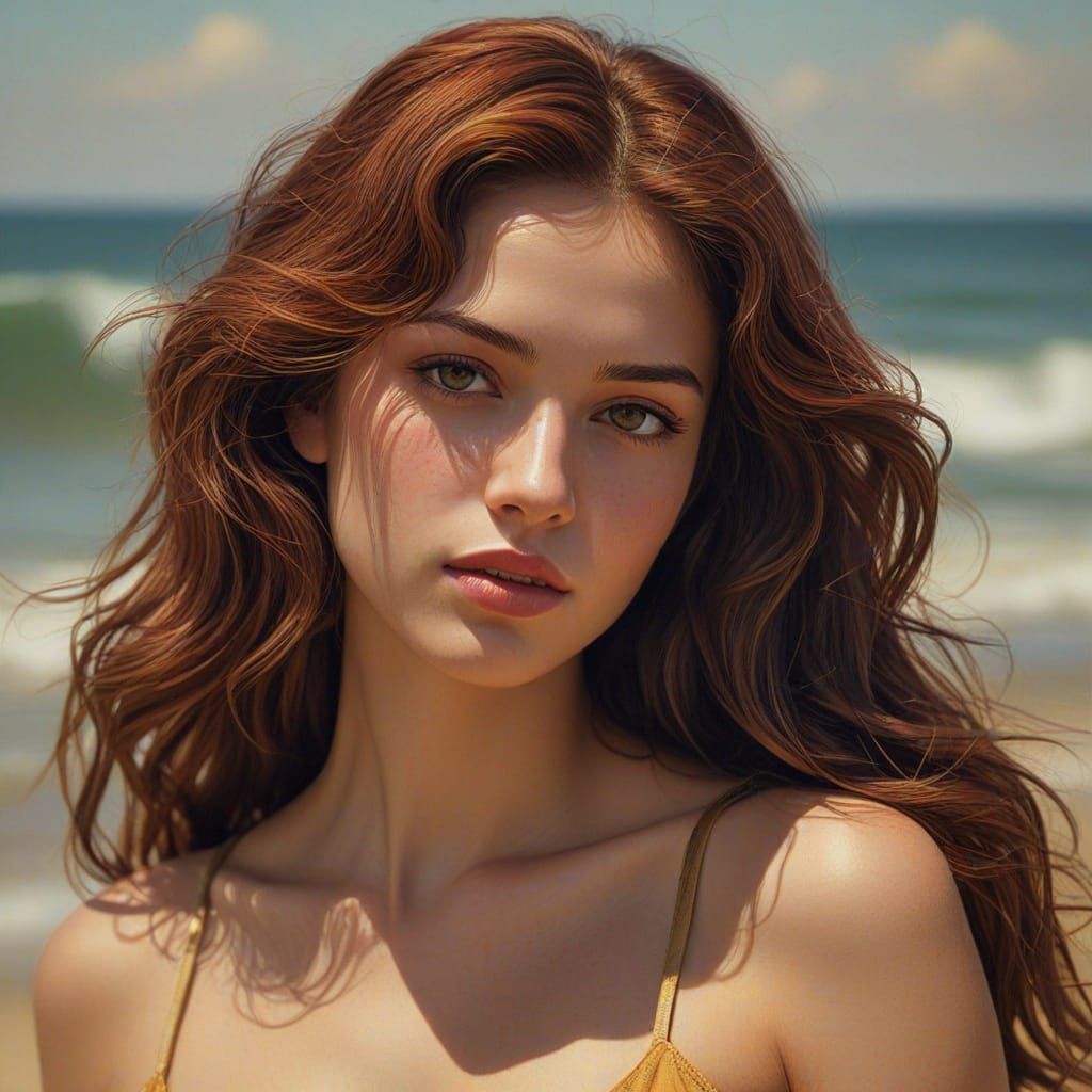 Goddess of Fire: A Stunning Oil Painting