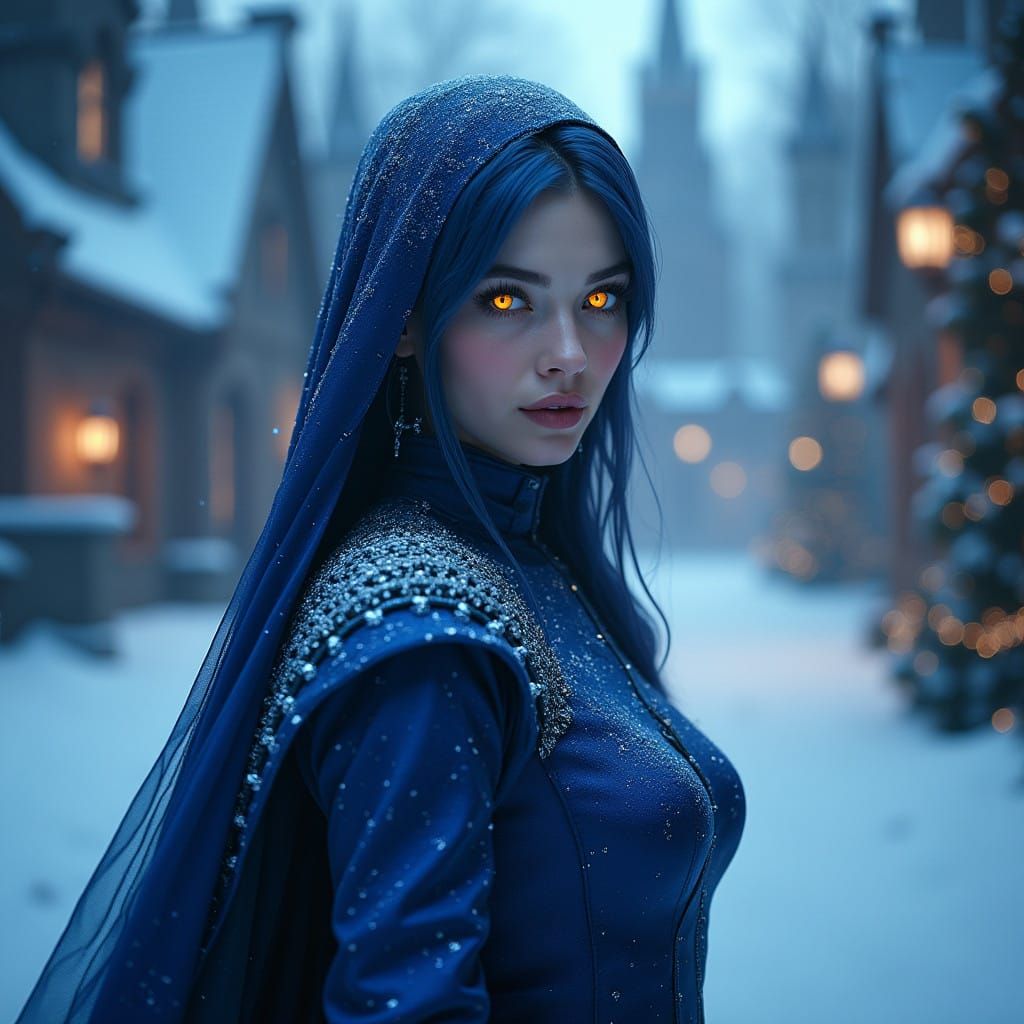 Gothic Christmas Elf with Cinematic Aura