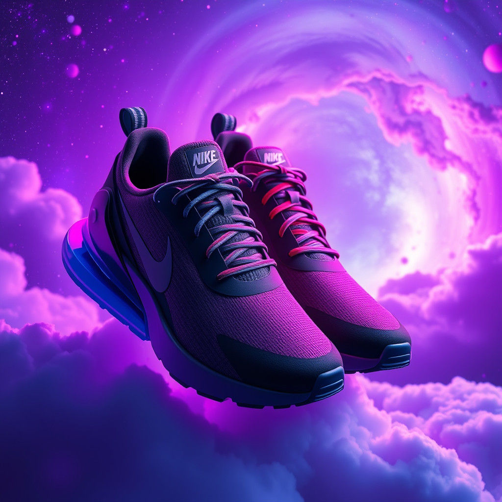 Nike 270 Sneakers in a Galaxy, Concept Art