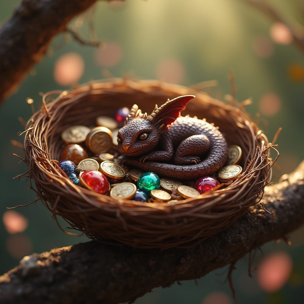 Dragon's Chocolate Hoard: Matte Painting Concept Art