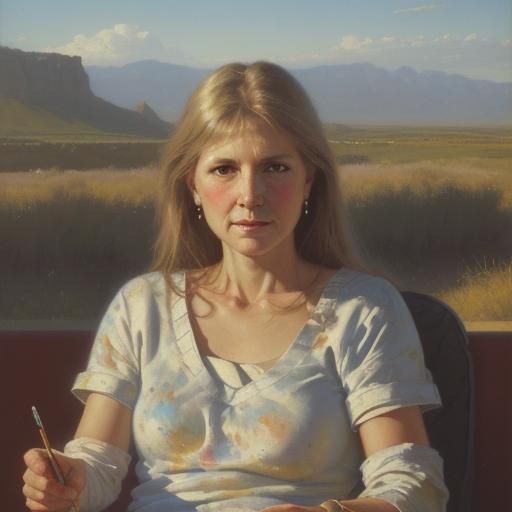 Figure Awaits Birthday in Classical Oil Painting
